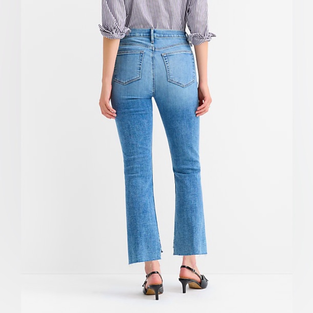 Loft Raw Hem “The Straight” High Rise Jeans